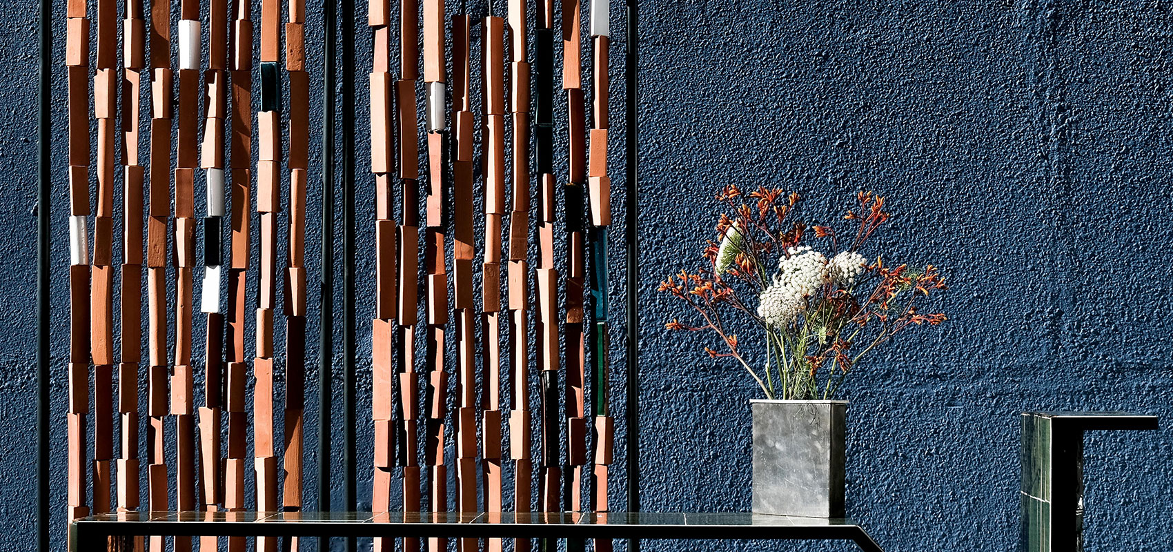 A tiled design wall