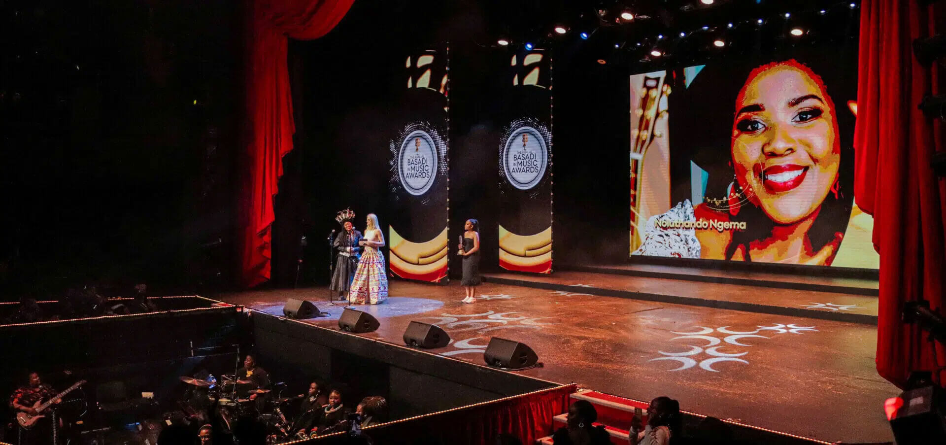 Noluthando on the awards stage